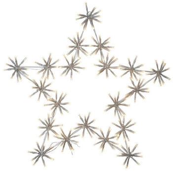 Star Trading LED Stern Flower Star hängend D: 60cm 200 warmweiße LED inkl. Trafo Outdoor transparent