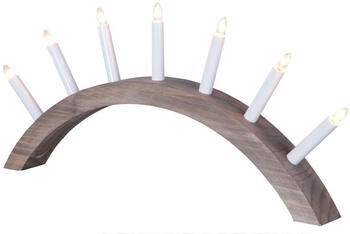 Star Trading Lichterbogen "Aura" - 7 warmweiße Glühlampen L: 58cm, H: 29cm Holz Schalter Braun