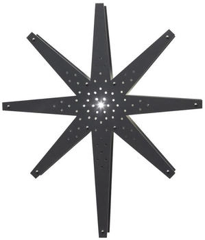 Star Trading Holzstern Tall hängend 8-zackig D: 60cm, H: 70cm inkl. E14 Fassung u. Kabel grau