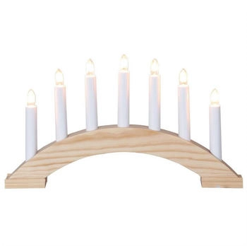 Star Trading Lichterbogen Bea 7flammig warmweiße Birnchen L: 39cm, H: 22cm mit Schalter natur