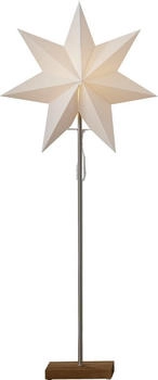 Star Trading Papierstern Totto stehend 7-zackig H: 80cm inkl. E14 Fassung u. Kabel weiß/braun