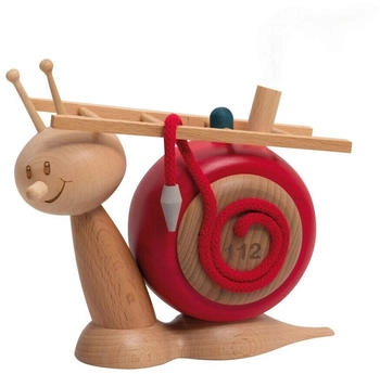 Kuhnert Drechslerei - Rauchschnecke/Räucherfigur aus Holz Sunny Feuerwehrschnecke Höhe: ca. 15cm Made in Germany