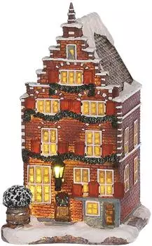 Luville Weihnachtsdorf-Miniatur Grachtenhaus - L11 x B12 x H19 cm