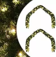 vidaXL Weihnachtsgirlande mit 600 LEDs 2 pcs Gr&uuml;n PVC