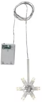 Marelida Lichterstern LIGHTY für Papiersterne/Weihnachtssterne 12 warmweiße LED Timer Batterie