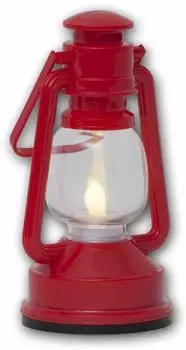 Star Trading LED Laterne NICO warmweiße LED Schalter Batteriebetrieb H:15cm, D: 8,5cm rot