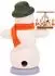 Kuhnert Räucherfigur Schneemann mit Pyramide, Holz, ca. 13cm (35037)