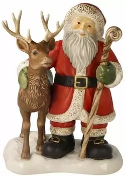 Goebel Figur Santa und der K&ouml;nig des Waldes Weihnachten (66-704-81-1)