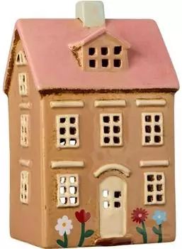 IB Laursen Lichterhaus Teelichthalter, Keramik, braun (27690-14)