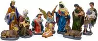 Spetebo - Xl Krippe Figuren Set - 10-teilig - Weihnachten Advent Tisch Deko