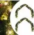 vidaXL Weihnachtsgirlande 600 LEDs, 2 Stk., grün, PVC (42016693)