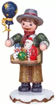Hubrig Volkskunst Winterkinder Spielwarenhändler, 8cm (110h0042)