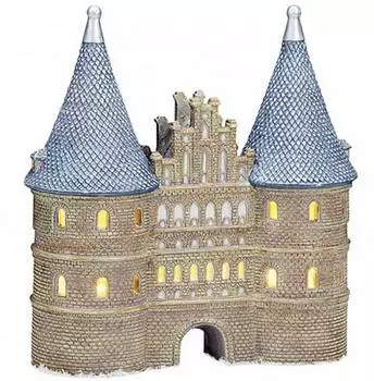 Wurm Lichthaus Holstentor L&uuml;beck, Porzellan (4007698021887)