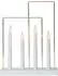 Star Trading Glossy Frame Kerzenleuchter 4x E10 warmweiß, Holz/Metall, weiß/gold, 36cm (644-71)