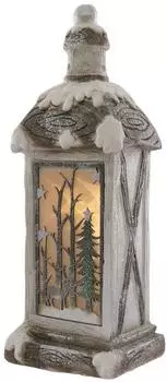 ECD Germany LED-Laterne Weihnachtsdekoration wei&szlig;/beige, 60cm