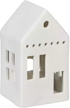 Relaxdays Lichterhaus Porzellan, Kerzenhalter, klein (12x7x6cm)