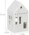 Relaxdays Lichterhaus Porzellan, Kerzenhalter, klein (12x7x6cm)