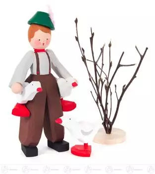 Dregeno Seiffen Gänse-Loui Holzfigur, Höhe 145mm (225/540/1)