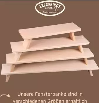 WEIGLA Schwibbogenbank Buchenholz, natur, 45x11x7,5cm