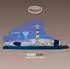 WEIGLA Schwibbogen Maritim LED, Holz & Acrylglas, blau-weiß, 21cm (ML1M)