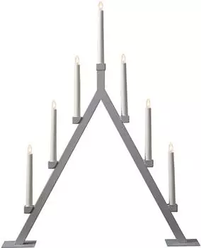 Star Trading Lichterbogen Oliver 7-flammig, warmweiß, silber, 60x75cm (193-41)