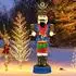 Costway Nussknacker-Figur 185cm mit Trommel, 100 LED-Lichter (OY46011PQ)