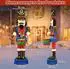 Costway Nussknacker-Figur 185cm mit Trommel, 100 LED-Lichter (OY46011PQ)