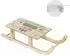 ECD Germany Weihnachtsschlitten aus Holz, warmweiße LEDs, 42cm, Timer (ECD Germany)