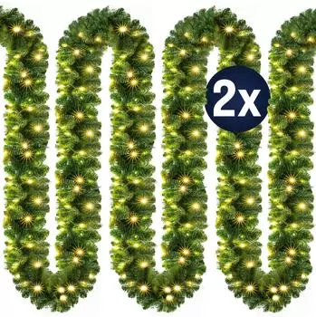 Casaria Weihnachtsgirlande 2x5m 100LEDs warmweiß IP44 (996672)