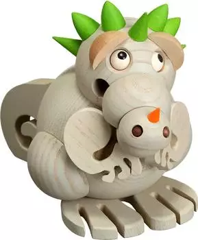 Seiffener Volkskunst Räucherdrache Junior Kleinlaut Kugelräucherfigur 10cm (SV 19063)