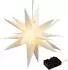 Spetebo 3D Adventsstern 15 LED warmweiß 35cm mit Timer, Outdoor (64791)