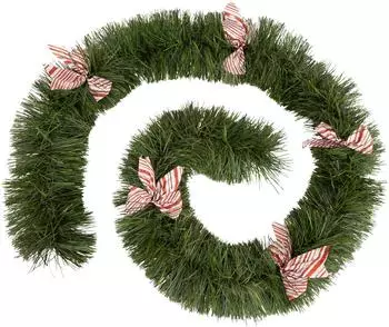 Feeric Lights & Christmas Weihnachtsgirlande dichter Tannenbaum mit Schleifen, 270cm
