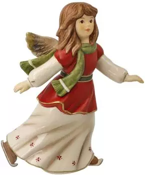 Goebel Engelfigur &bdquo;Auf dem Eis &ndash; Winterwald" Weihnachten (66-704-59-1)