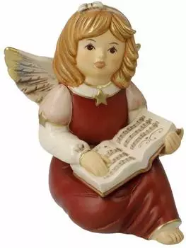 Goebel Engelfigur "Liederstunde" bordeaux, sitzend mit Buch (41-651-29-1)