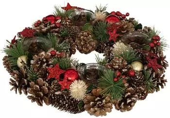 Feeric Lights & Christmas Adventskranz Kerzenhalter für 4 Kerzen, Ø 34cm