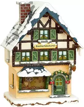 Hubrig Volkskunst Winterkinder Zuckerbäckerei, elektrisch beleuchtet, 15cm (400h0006)