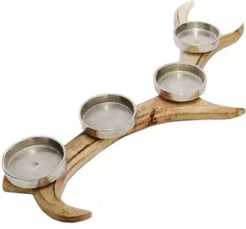 Spetebo Adventskerzenhalter Geweih, Mangoholz, 56cm (3459)