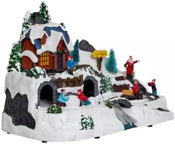 Feeric Lights & Christmas Weihnachtsdorf mit Traktor, animiert, 12 LEDs (FEE-143352)