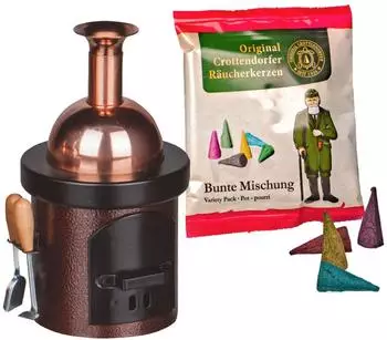 Crottendorfer Räucherkerzen Räucherofen für Räucherkerzen, Blech, Grill-Design