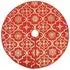 NoName Weihnachtsbaumdecke mit Socke, rot, Stoff, 90cm (330275)
