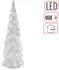 Spetebo Weihnachtsbaum Tischleuchte Porzellan matt weiß 26cm warmweiß (4739)