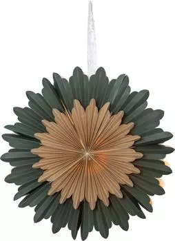 Eglo Weihnachtsstern 3D Papier, gr&uuml;n/gold, &Oslash; 50cm (411383)