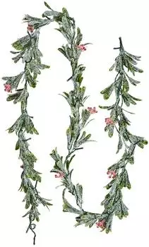 VEVOR Weihnachtsgirlande 2m mit Olivenbl&auml;ttern, Beeren & Lichterkette (XH-TT04)