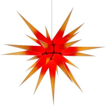 Herrnhuter Stern I8 (80cm) gelb/roter Kern