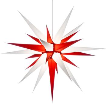 Herrnhuter Stern I8 (80cm) weiß/rot