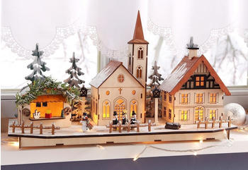 Heine LED-Weihnachtsdorf aus Holz (428081434)