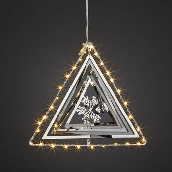Hellum LED - 3D Metall-Dreieck mit 6h Timer (523010)