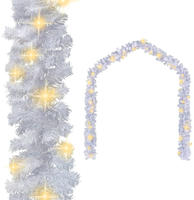 vidaXL Weihnachtsgirlande mit LED-Lichtern 20 m Wei&szlig;