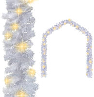 vidaXL Weihnachtsgirlande mit LED-Lichtern 10 m Wei&szlig;