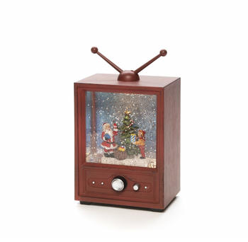Konstsmide LED Fernseher mit Weihnachtsmann und Kind wassergefüllt (4372-000)
